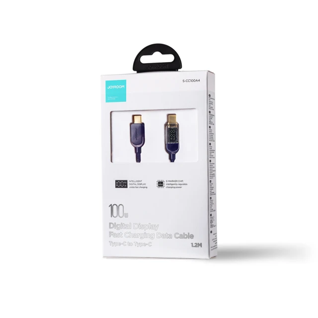Кабель Joyroom Surpass Series Fast Charging USB-C to USB-C 1.2m 100W Blue (S-CC100A4)
