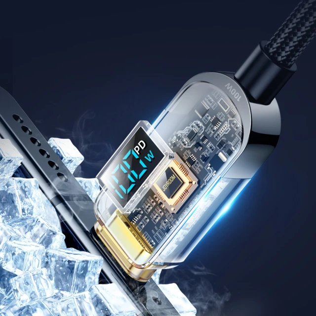 Кабель Joyroom Surpass Series Fast Charging USB-C to USB-C 1.2m 100W Blue (S-CC100A4)