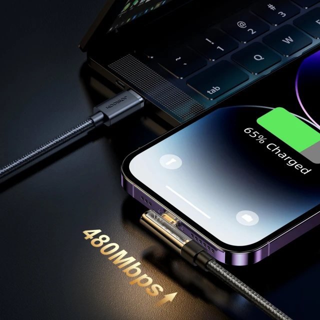 Кабель Joyroom Angled Fast Charging USB-C to Lightning 1.2m 20W Black (S-CL020A6)