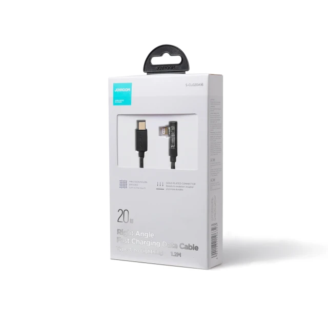 Кабель Joyroom Angled Fast Charging USB-C to Lightning 1.2m 20W Black (S-CL020A6)