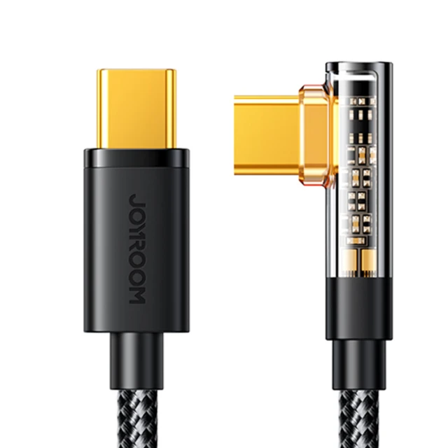 Кабель Joyroom Angled Fast Charging USB-C to USB-C 1.2m 100W Black (S-CC100A6)