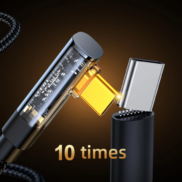Кабель Joyroom Angled Fast Charging USB-A to USB-C 1.2m Black (S-UC027A6)