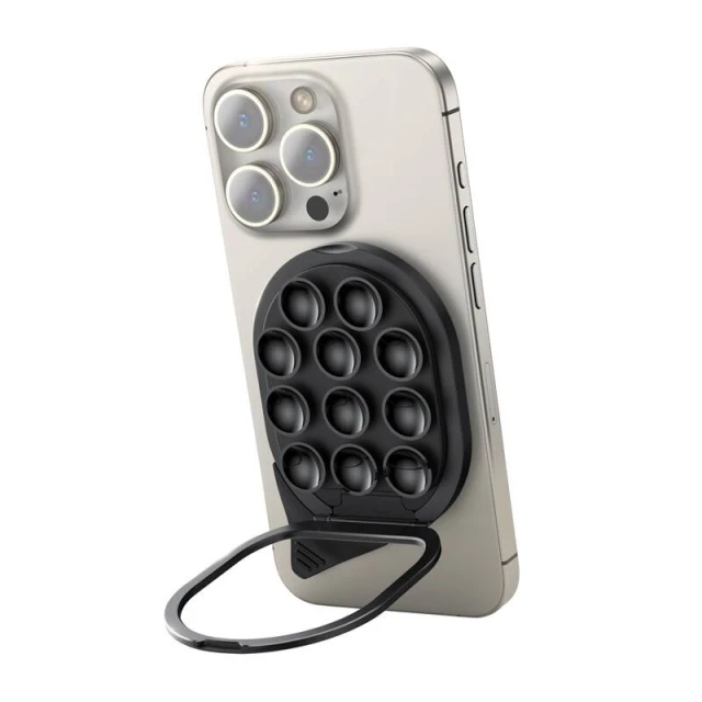 Тримач Joyroom Silicone Suction Cup Magnetic Bracket Black with MagSafe (JR-ZS418)
