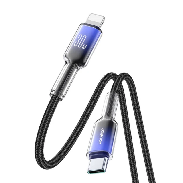 Кабель Joyroom Crystal Clear Series USB-C to Lightning 1.2 m Black (S-A42 C-L Bl)