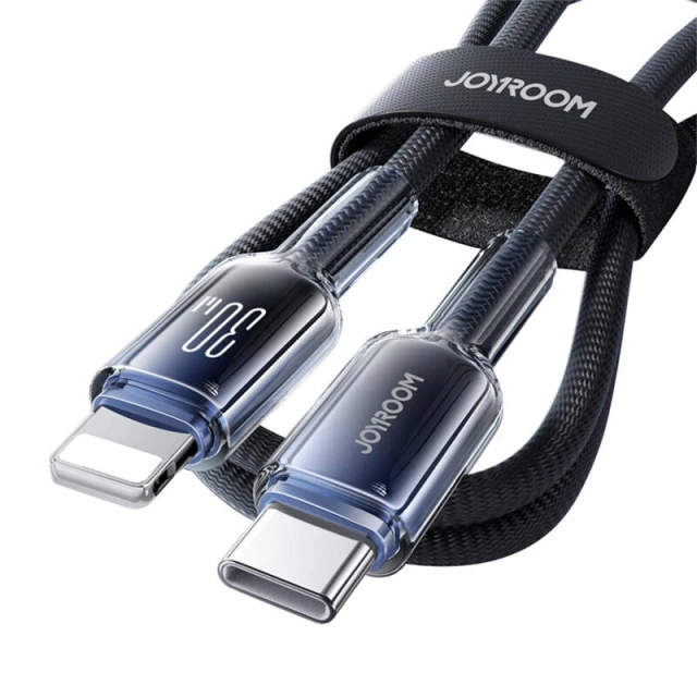 Кабель Joyroom Crystal Clear Series USB-C to Lightning 1.2 m Black (S-A42 C-L Bl)