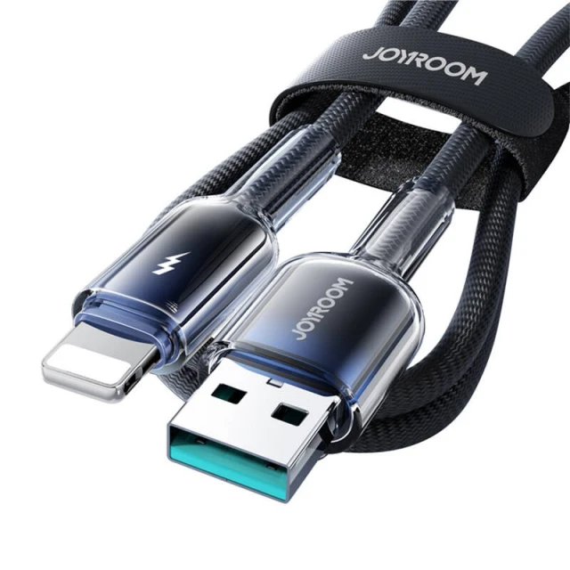 Кабель Joyroom Crystal Clear Series USB-A to Lightning 1.2 m Black (S-A42 A-L Bl)
