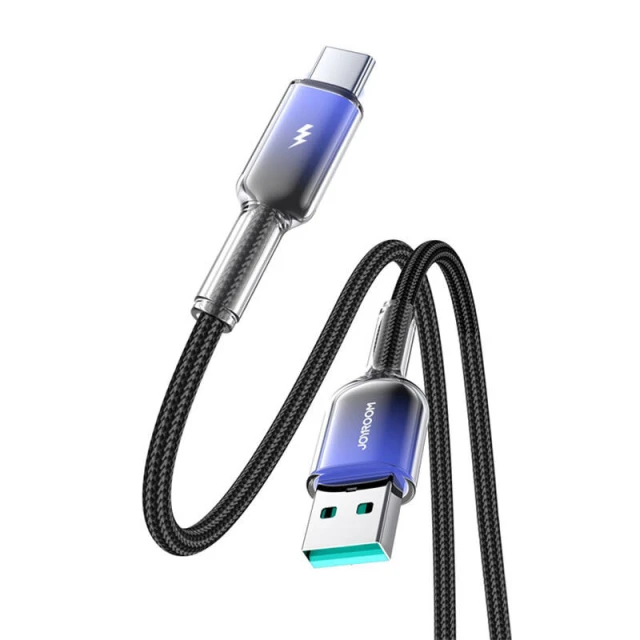 Кабель Joyroom Crystal Clear Series USB-A to USB-C 1.2 m Black (S-A42 A-C Bl)