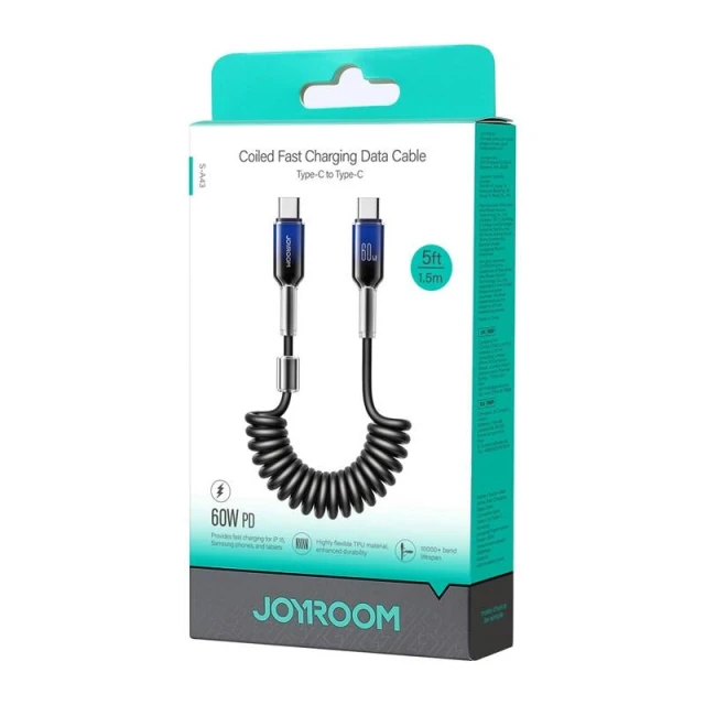 Кабель Joyroom Crystal Clear Series USB-C to USB-C 1.5 m Black (S-A43 C-C)