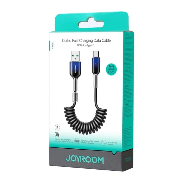 Кабель Joyroom Crystal Clear Series USB-A to USB-C 1.5 m Black (S-A43 A-C)