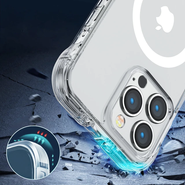 Чохол Joyroom Magnetic Defender для iPhone 14 Pro Transparent with MagSafe (6956116730581)