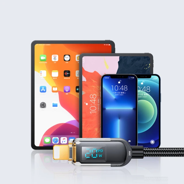 Кабель Joyroom Surpass Series Digital Display Fast Charging USB-C to Lightning 20W 1.2m Black (S-CL020A4)