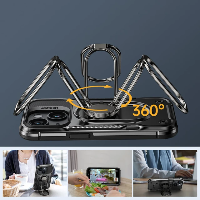 Чохол Joyroom Dual Hinge для iPhone 14 Plus Black (JR-14S3)