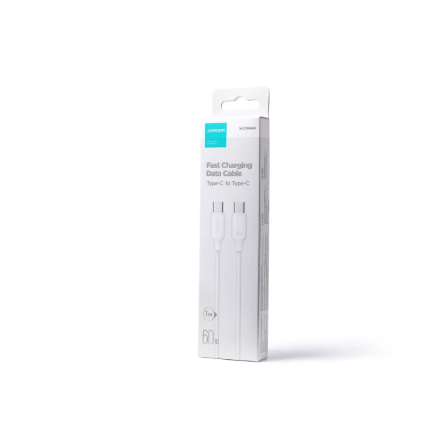 Кабель Joyroom USB-C to USB-C 60W 1m White (S-CC060A9-WH)