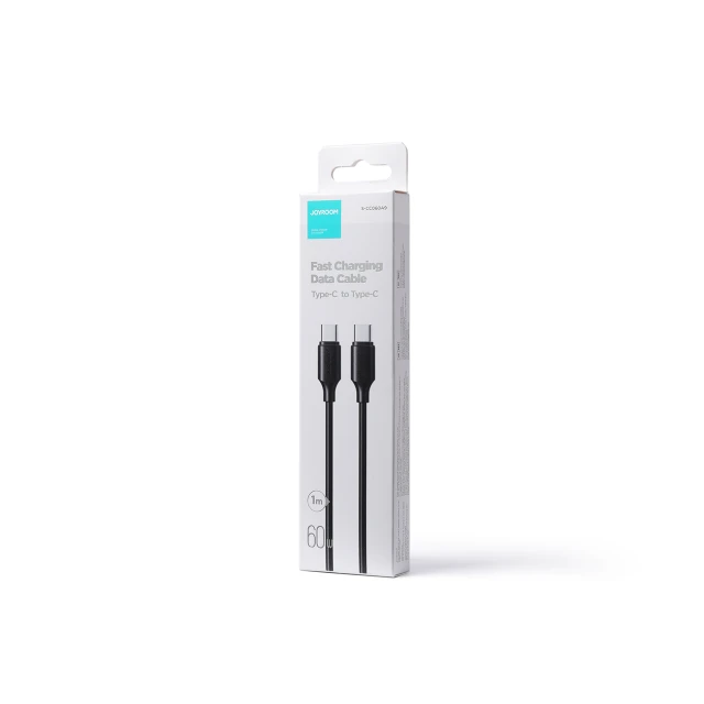 Кабель Joyroom USB-C to USB-C 60W 1m Black (S-CC060A9-BK)