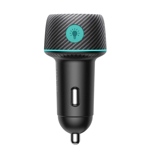 Автомобільний зарядний пристрій Joyroom Lumina LED Quick Charge USB-C/USB-A 60W Black (JR-CCN01)