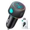 Автомобільний зарядний пристрій Joyroom Lumina LED Quick Charge USB-C/USB-A 60W Black (JR-CCN01)