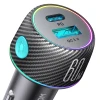 Автомобільний зарядний пристрій Joyroom Lumina LED Quick Charge USB-C/USB-A 60W Black (JR-CCN01)