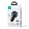 Автомобільний зарядний пристрій Joyroom Lumina LED Quick Charge USB-C/USB-A 60W Black (JR-CCN01)