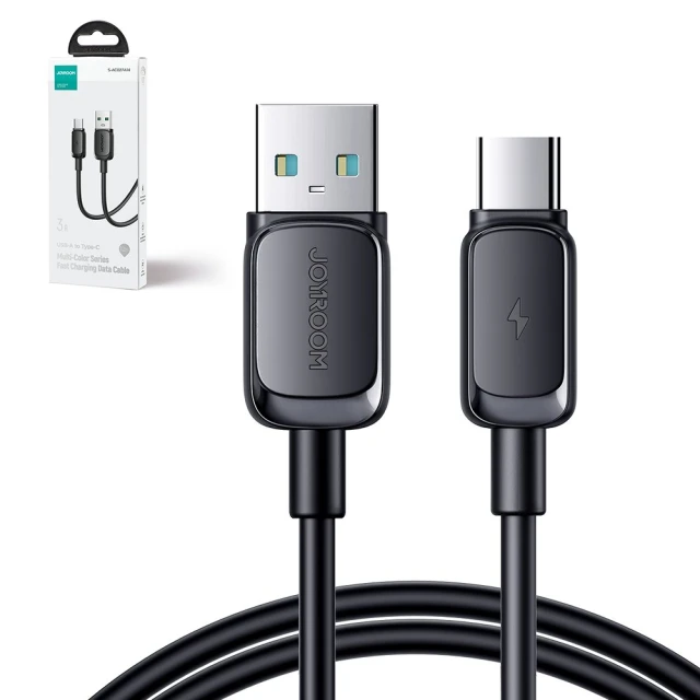Кабель Joyroom Color Series USB-A to USB-C 1.2m Black (S-AC027A141B)