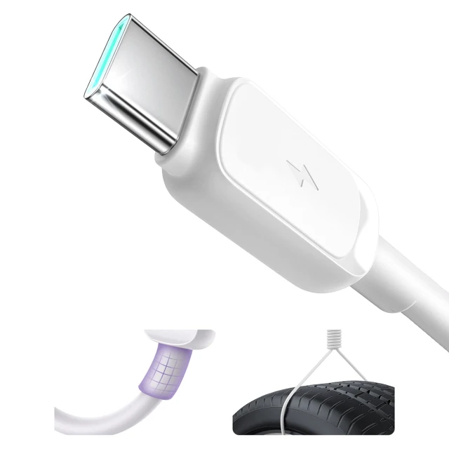 Кабель Joyroom Multi-Color Series A14 USB-A to USB-C 1.2 m White (S-AC027A141W)