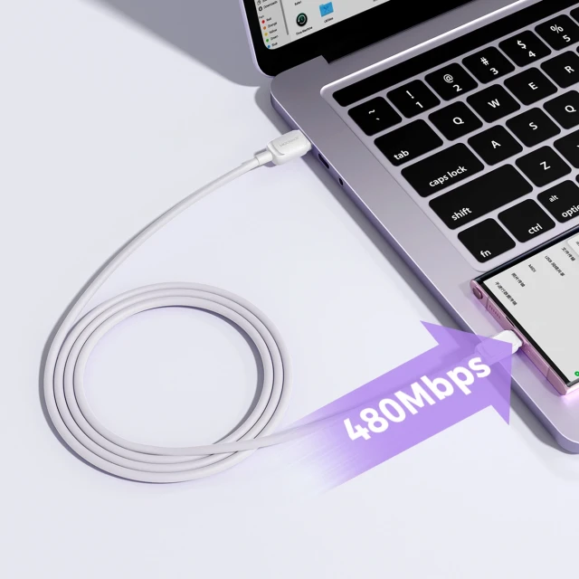 Кабель Joyroom Multi-Color Series A14 USB-A to USB-C 1.2 m White (S-AC027A141W)