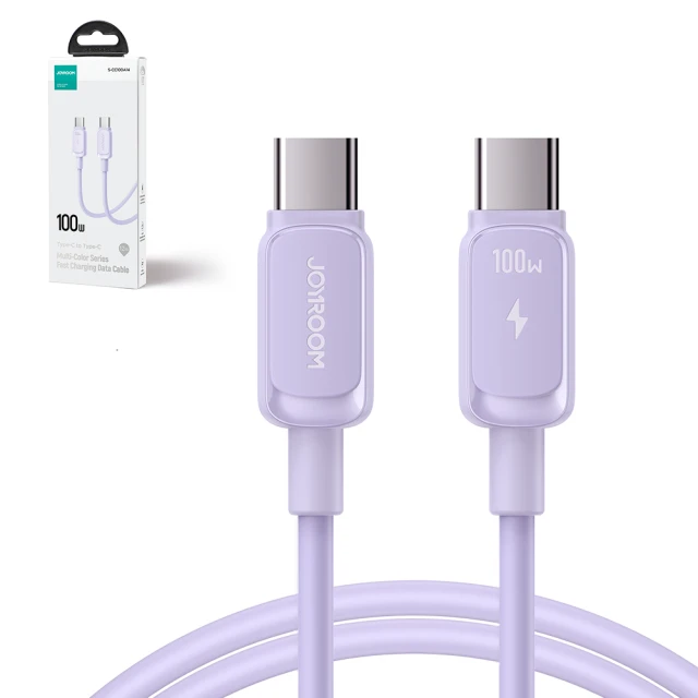 Кабель Joyroom Color Series USB-C to USB-C 1.2m 100W Purple (S-CC100A141P)