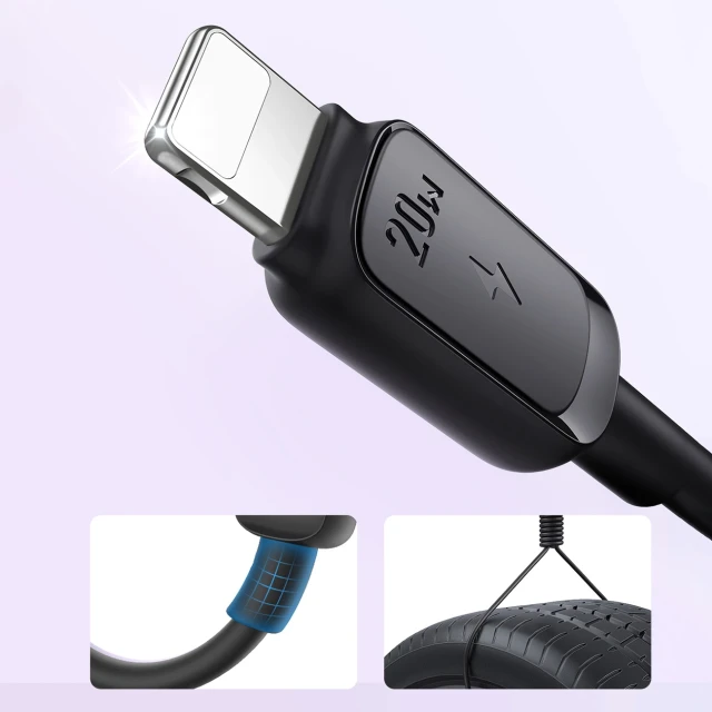 Кабель Joyroom Multi-Color Series A14 USB-C to Lightning 20W 1.2 m Black (S-CL020A111B)