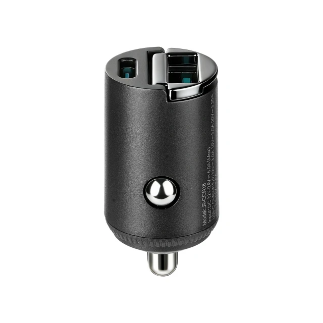 Автомобільний зарядний пристрій Joyroom JR-CCN18 65W A+C Pull-Ring Style Mini Black (6956116749576)