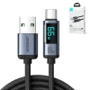 Кабель Joyroom Prism Series Digital Display USB-C to USB-A 1.2m 66W Black (S-AC066A16)