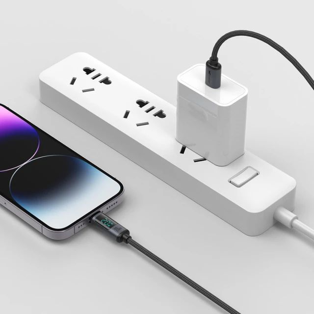 Кабель Joyroom Prism Series Digital Display USB-C to Lightning 1.2m 20W Black (S-CL020A16)