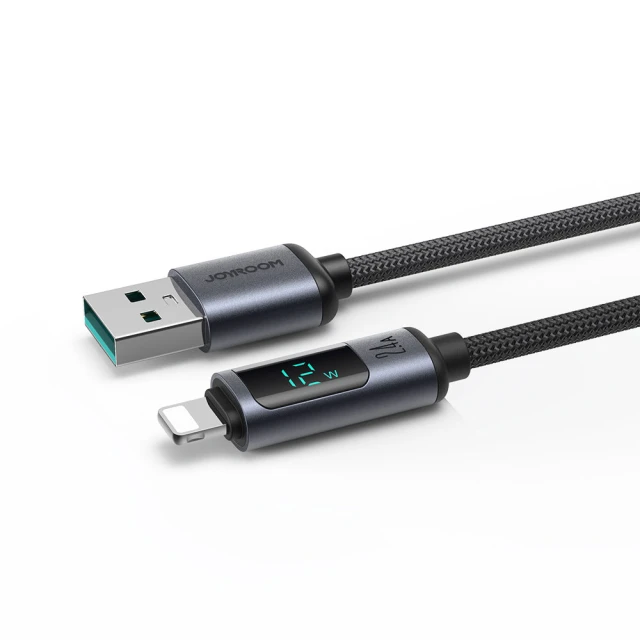 Кабель Joyroom Prism Series Digital Display USB-A to Lightning 1.2m Black (S-AL012A16)