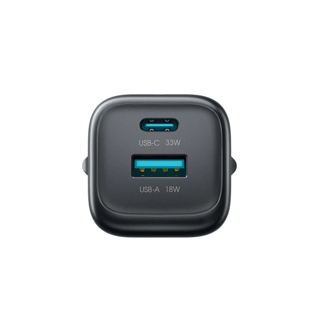 Зарядний пристрій Joyroom JR-TG7 33W USB-A + USB-C з кабелем 60W USB-C 1m Black (6956116753771)