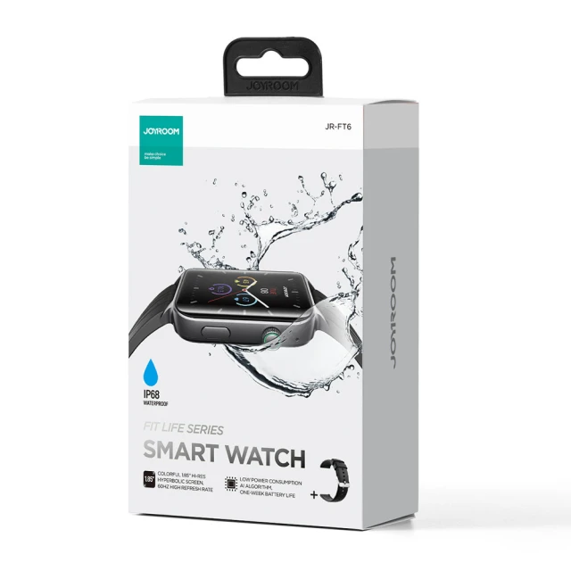 Смарт-годинник Joyroom FT6 Fit-Life IP68 Black (JR-FT6)