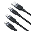 Кабель Joyroom Multi-Use Series 3in1 USB-A to Lightning| USB-C | Micro-USB 1.2m Black (S-1T3018A18)