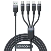 Кабель Joyroom 4-in-1 USB-A to USB-C/2xLightning/Micro-USB 1.2m Black (S-1T4018A18l)