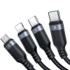 Кабель Joyroom 4-in-1 USB-A to 2xUSB-C/Lightning/Micro-USB 1.2m Black (S-1T4018A18c)