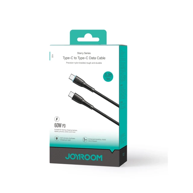 Кабель Joyroom Starry Series USB-C to USB-C 60W 1 m Black (SA32-CC3 Black)