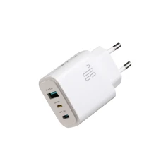 Зарядний пристрій мережевий Joyroom GaN 30W White (6956116762803)