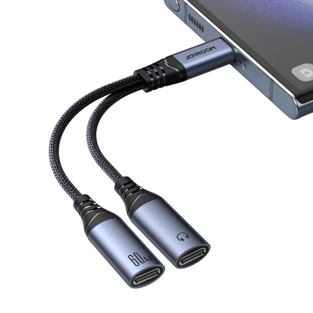 Адаптер Joyroom DAC USB-C to 2xUSB-C Black (SY-C03)