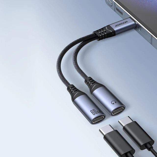 Адаптер Joyroom DAC USB-C to 2xUSB-C Black (SY-C03)
