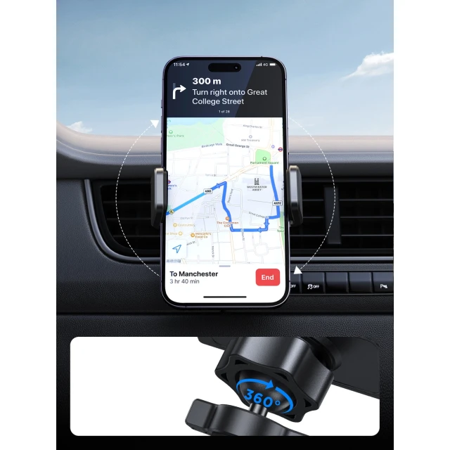 Автотримач Joyroom Car Phone Holder For Air Vent Black (JR-ZS377)