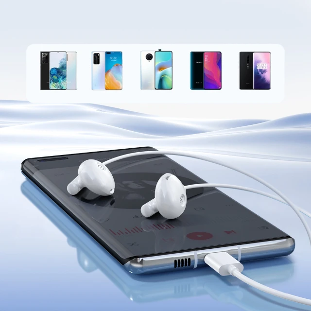Навушники Joyroom In-ear Headphones USB-C White (JR-EC05 White)