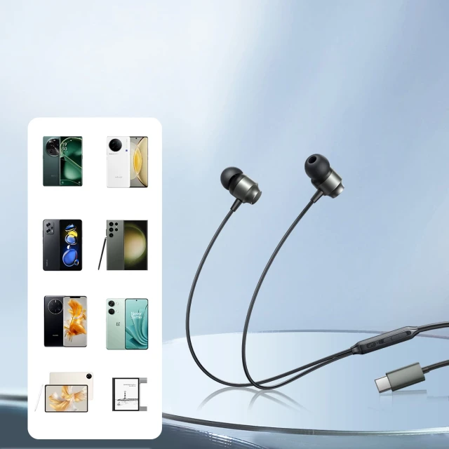 Навушники Joyroom In-ear Headphones USB-C Grey (JR-EC06 Dark Gray)