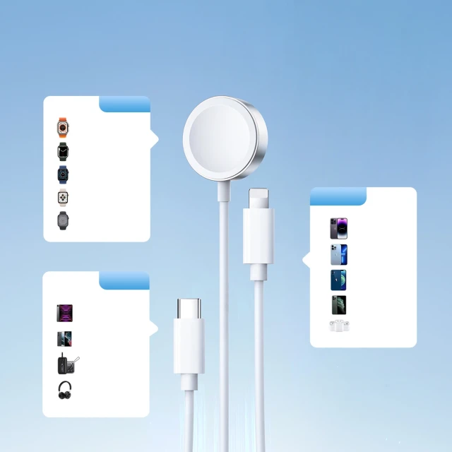 Кабель Joyroom USB-A to Lightning/USB-C/Apple Watch 1.2 m White (S-IW008 White)