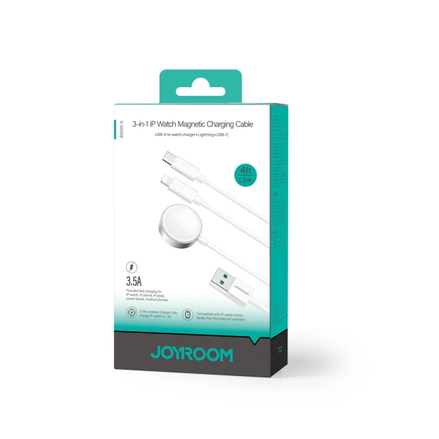 Кабель Joyroom USB-A to Lightning/USB-C/Apple Watch 1.2 m White (S-IW008 White)