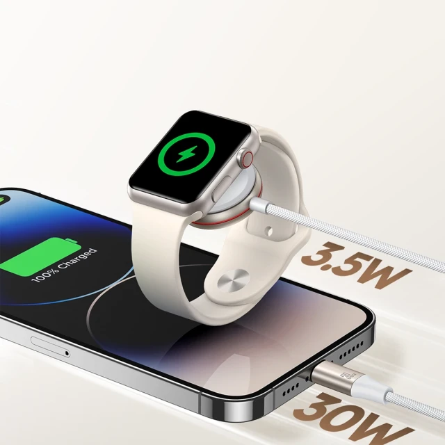 Зарядный кабель Joyroom Inductive Charger USB-C to Lightning/Apple Watch 1.5 m White (S-IW012)