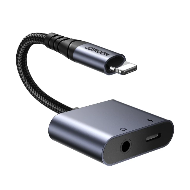 Адаптер Joyroom DAC Lightning to Lightning/Mini Jack 3.5 mm Black (SY-L01)