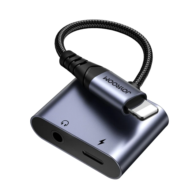 Адаптер Joyroom DAC Lightning to Lightning/Mini Jack 3.5 mm Black (SY-L01)