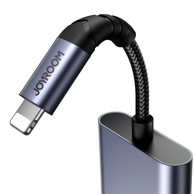 Адаптер Joyroom DAC Lightning to Lightning/Mini Jack 3.5 mm Black (SY-L01)
