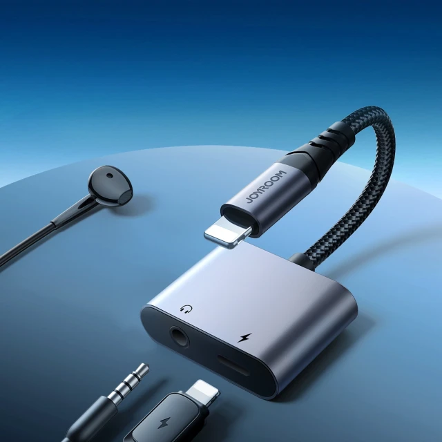 Адаптер Joyroom DAC Lightning to Lightning/Mini Jack 3.5 mm Black (SY-L01)